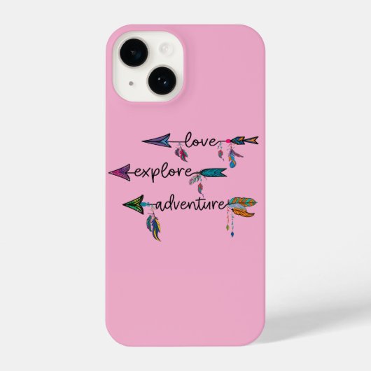 Love Explore Adventure Arrow Tribal Boho Design iPhone Hoesje (Achterkant)