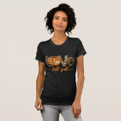 Love Fall Y’all Shirt | Leopard Print Pumpkin (Voorkant volledig)