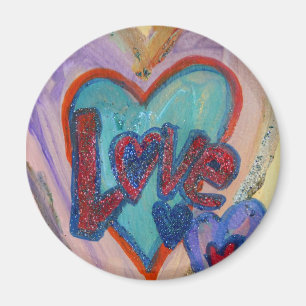 Love Family Hearts Art Painting Magnet Magneet