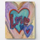 Love Family Hearts Peindre Poème Plaque (Devant)