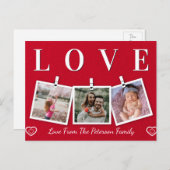 Love Family Photo Valentijns Briefkaart (Voorkant / Achterkant)