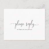 Love Fancy Script Menu Choix Carte Postale RSVP (Devant)
