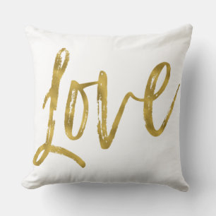 Love Faux Gold Folie Kussen