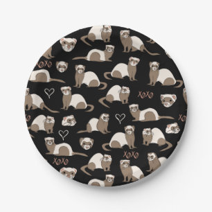 Love Ferret - Black Papieren Bordje