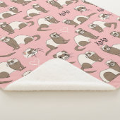 Love Ferret - Pink Sherpa Blanket Deken (3/4)
