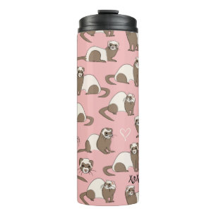Love Ferret - Pink Thermal Tumbler Thermosbeker