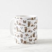 Love Ferret - White Coffee Mok (Voorkant links)