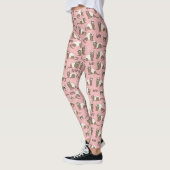 Love Ferrets - Leggings roses (Gauche)
