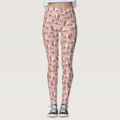 Love Ferrets - Leggings roses (Devant)