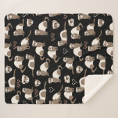 Love Ferretten - Black Sherpa Deken (Voorkant (horizontaal))