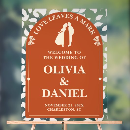 Love Feuille a Mark | Mariage du feuillage d'autom (Neutre)