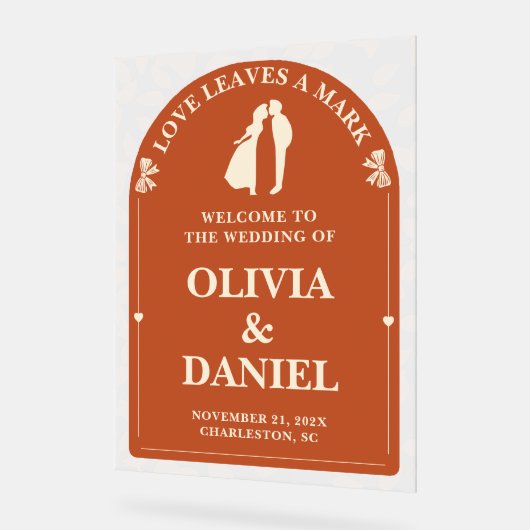 Love Feuille a Mark | Mariage du feuillage d'autom (Angle)