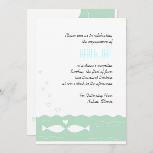 Love Fish 2 Kaart (Voorkant / Achterkant)