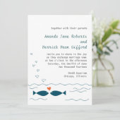 Love Fish Faire-part de mariage (Debout devant)