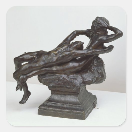 Love Fleeing, 1881 Vierkante Sticker (Voorkant)