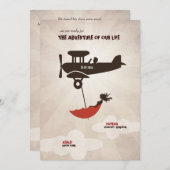 LOVE FLIGHT huwelijksuitnodiging Kaart (Voorkant / Achterkant)