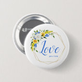 Love Floral Ronde Button 5,7 Cm (Voorkant /achterkant)