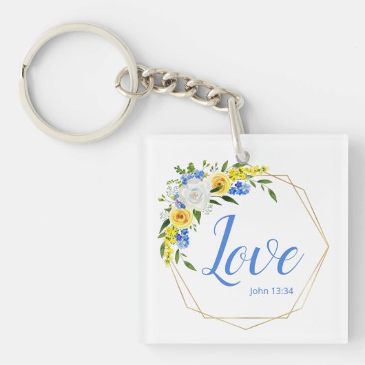 Love Floral Sleutelhanger (Voorkant)