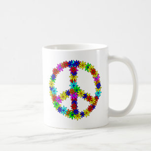 Love Flower Peace Sign Koffiemok