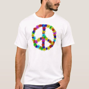 Love Flower Peace Sign T-shirt