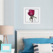 Love Folie Accent Red Rose Print Poster (Insitu (Slaapkamer))