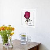 Love Folie Accent Red Rose Print Poster (Laag (Keuken))