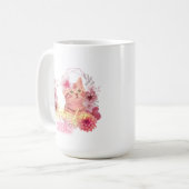 Love for Cats Mug – Cute Floral Kitten Coffee Cup  (Devant gauche)