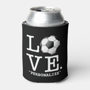 Love for Soccer Glossy Voetbal Blikjeskoeler