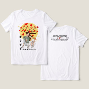 Love Forever Couple T-shirt Romantische hartboom