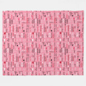 Love Forever - Valentijnsdag Typografie Pattern Fleece Deken (Voorkant (Horizontaal))