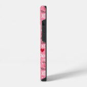 Love Forever - Valentijnsdag Typografie Pattern iPhone Hoesje (Linkerkant)