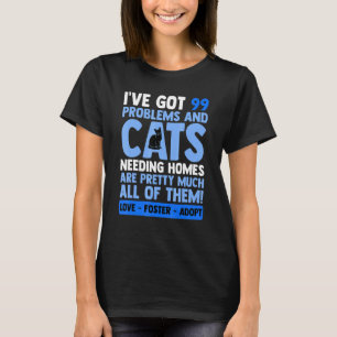 Love Foster Adopt Cat Adoption Animal Rescue Cat T-shirt
