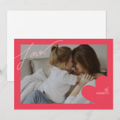 Love Frame Photo Valentine Cartes (Devant / Derrière)