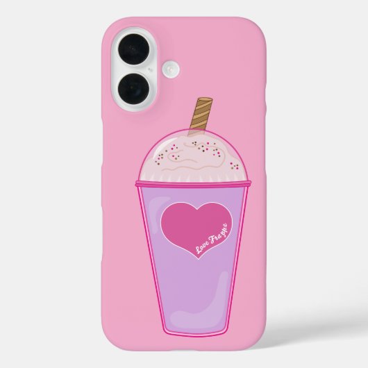 Love Frappe iPhone 16 Coque (Verso)