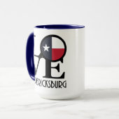 LOVE Fredricksburg Texas 15oz Mok (Voorkant links)