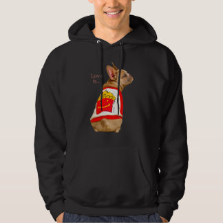 Love French Bulldog Frenchie mama Dad Dog Puppy Pe Hoodie