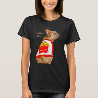 Love French Bulldog Frenchie mama Dad Dog Puppy Pe T-shirt