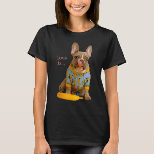 Love French Bulldog Frenchie mama Dad Dog Puppy Pe T-shirt