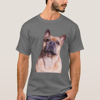 Love French Bulldog Frenchie mama Dad Dog Puppy Pe T-shirt