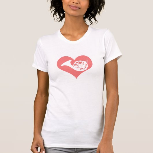 Love French Horn T-shirt (Voorkant)