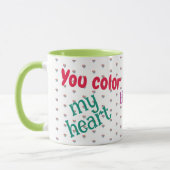 Love, Friendship, Rainbow Hearts, Colorful Mug (Gauche)