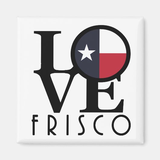 LOVE Frisco Texas Magneet (Voorkant)