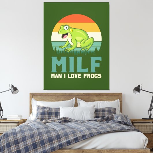 Love Frogs Canvas Print (Insitu (Slaapkamer))