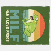 Love Frogs Fleece Blanket (Voorkant (Horizontaal))