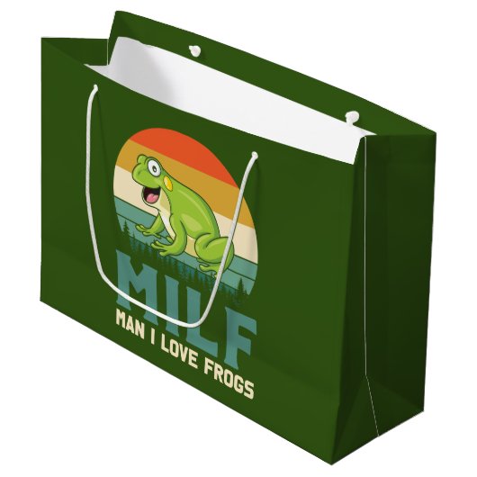 Love Frogs Gift Bags Groot Cadeauzakje (Voorkant Gekanteld)