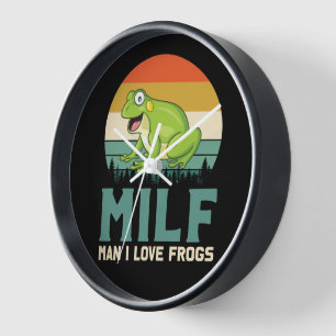 Love Frogs Horloge murale