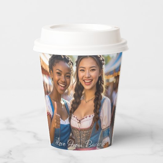 Love From Bavaria Papieren Bekers (Voorkant)