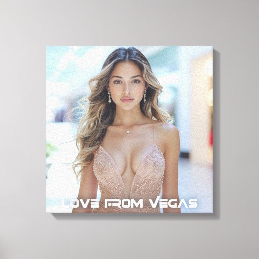 LOVE FROM VEGAS CANVAS AFDRUK (Voorkant)