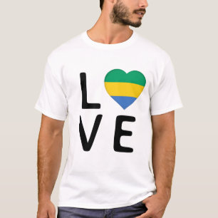 Love - Gabon Flag T-shirt