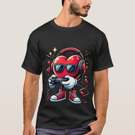 Love Game Controller Shirt, Valentijnsdag Shirt (Voorkant)